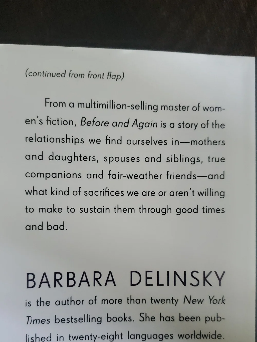Adult Fiction Book